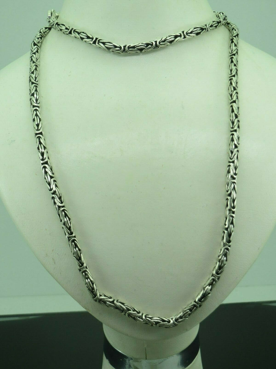 Turkish Handmade Jewelry 925 Sterling Silver King Chain Men