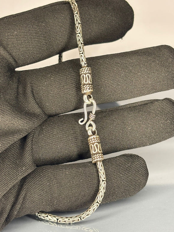 Turkish Handmade Jewelry 925 Sterling Silver Byzantium Chain Design Men Necklace