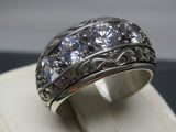 Turkish Handmade Jewelry 925 Sterling Silver Zircon Stone Men's Ring