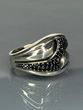 Ottoman Onyx Sterling Silver Men's Ring: Turkish Handmade Jewelry