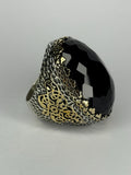Turkish Handmade 925 Sterling Silver Onyx Ring: Ottoman Design