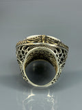 Ottoman Design Agate Stone 925 Sterling Silver Men's Ring