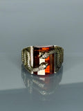 Sterling Silver Men's Ruby Ring: Handmade Vintage Snake Design