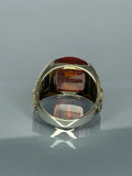 Turkish Handmade Jewelry 925 Sterling Silver Ruby Stone Snake Design Mens Rings
