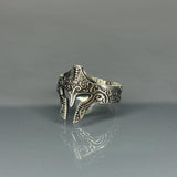 Handmade Sterling Silver Spartan Helmet Ring - Viking Norse Jewelry