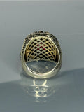 Turkish Handmade Jewelry 925 Sterling Silver Ruby Stone Turkic Design Mens Rings
