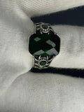 Handmade 925 Sterling Silver Emerald Stone Men's Ring: Artisan Crafted