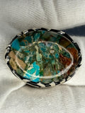 Turkish Handmade Jewelry 925 Sterling Silver Turquoise Stone Mens Rings