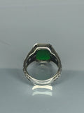Handmade 925 Sterling Silver Emerald Stone Men's Ring: Artisan Crafted