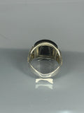 Handcrafted Sterling Silver Black Onyx Ring: Ottoman Design, Boho Statement Jewelry