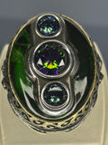 Agate Stone 925 Sterling Silver Men's Ring - Vintage Ottoman Design