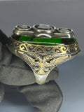 Agate Stone 925 Sterling Silver Men's Ring - Vintage Ottoman Design