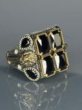 Turkish Handmade Jewelry 925 Sterling Silver Onyx Stone Mens Rings