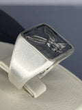 Handcrafted 925 Sterling Silver Men's Eagle Ring: Vintage Statement Jewelry