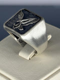 Handcrafted 925 Sterling Silver Men's Eagle Ring: Vintage Statement Jewelry