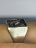 Handcrafted 925 Sterling Silver Men's Eagle Ring: Vintage Statement Jewelry
