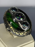 Agate Stone 925 Sterling Silver Men's Ring - Vintage Ottoman Design