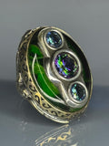 Agate Stone 925 Sterling Silver Men's Ring - Vintage Ottoman Design