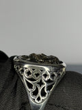 Handcrafted Sterling Silver Jesus Ring: Vintage Crown of Thorns Christian Jewelry
