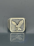 Handcrafted 925 Sterling Silver Men's Eagle Ring: Vintage Statement Jewelry