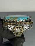 Handmade Turquoise Stone 925 Sterling Silver Men's Ring: Vintage Ottoman Design