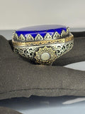 Handmade Sterling Silver Men's Ring: Lapis Lazuli Vintage Filigree Design