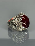 Handmade 925 Sterling Silver Ruby Ring: Vintage Statement Jewelry