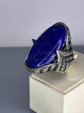 Handmade Sterling Silver Men's Ring: Lapis Lazuli Stone, Ottoman Design