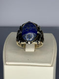 Turkish Handmade Jewelry 925 Sterling Silver Sodalite Stone Men's Rings
