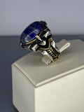 Handmade Sterling Silver Men's Sodalite Ring: Viking Sword Design