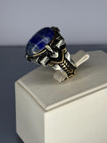 Turkish Handmade Jewelry 925 Sterling Silver Sodalite Stone Men's Rings