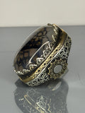 Handmade Sterling Silver Agate Ring: Vintage Ottoman Style Jewelry
