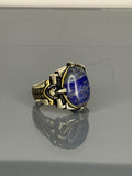 Handmade Sterling Silver Men's Sodalite Ring: Viking Sword Design