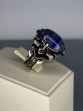 Handmade Sterling Silver Men's Sodalite Ring: Viking Sword Design