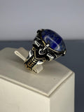 Turkish Handmade Jewelry 925 Sterling Silver Sodalite Stone Men's Rings