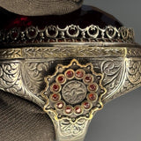 Sterling Silver Ruby Men's Ring: Ottoman Handmade Statement Jewelry