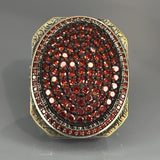 Handcrafted Sterling Silver Ruby Men's Ring: Ottoman Design Statement Jewelry