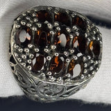 Sterling Silver Quartz Ring: Baroque Filigree, Gothic Style