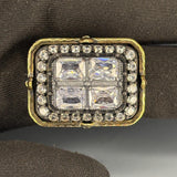 Moissanite Sterling Silver Men's Ring: Geometric Filigree, Vintage Style