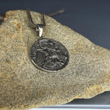 1 Saint Michael Sterling Silver Necklace, Archangel 925 Silver Pendant, Handmade Christian Medal Jewelry