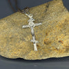 Sterling Silver Crucifix Pendant, Jesus on Cross Design, Handmade Religious Jewelry, Spiritual Faith Gift