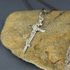 Sterling Silver Crucifix Pendant, Jesus on Cross Design, Handmade Religious Jewelry, Spiritual Faith Gift