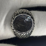 Handmade Sterling Silver Seal of Solomon Ring: Gothic Statement Jewelry