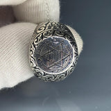 Handmade Sterling Silver Seal of Solomon Ring: Gothic Statement Jewelry