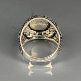 Handmade Sterling Silver Seal of Solomon Ring: Gothic Statement Jewelry