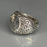 Handmade Sterling Silver Seal of Solomon Ring: Gothic Statement Jewelry