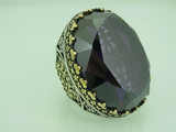 Turkish Handmade Jewelry 925 Sterling Silver Amethyst Stone Antique Mens Rings