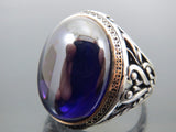 Turkish Handmade Jewelry 925 Sterling Silver Amethyst Stone Men's Rings