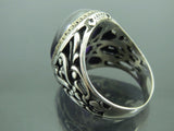 Turkish Handmade Jewelry 925 Sterling Silver Amethyst Stone Men's Rings