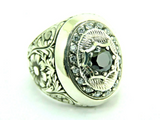 Turkish Handmade Jewelry 925 Sterling Silver Onyx Stone Mens Rings
